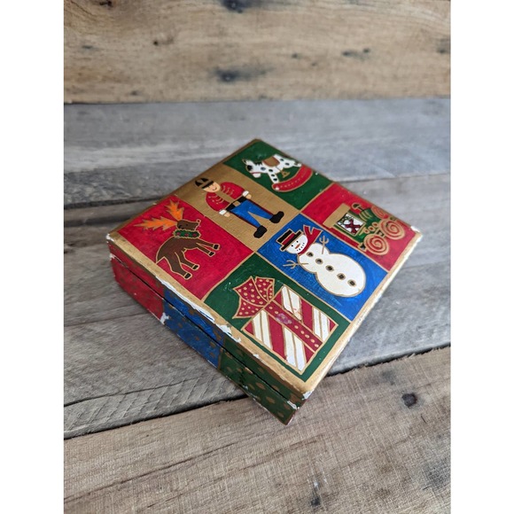 Vintage Handcrafted Christmas Coasters by Foreside Made in India - Picture 2 of 10